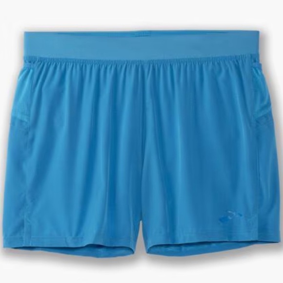 NWT Brooks Men’s Sherpa 5” Running Shorts in Electric Blue - Picture 2 of 8
